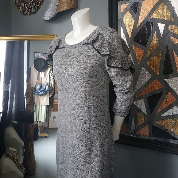 Dalia Ruffled Sweater Dress  - Picture 3 of 9